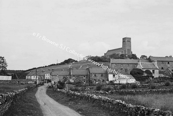 CHURCH AND TOWN FROM A DISTANCE